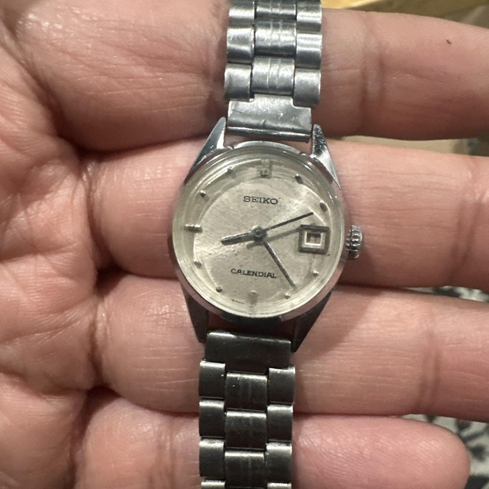 VTG 1960s Seiko Calendial Kooilseiko Wind Up 2107-0140 Ladies Watch 22mm -Repair